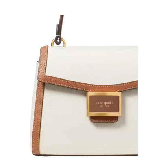 Like new! Kate Spade Colorblocked Small Top Handle Bag in Halo White - Picture 12 of 12